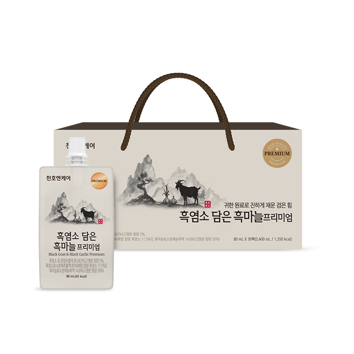 [천호엔케어] 흑염소 담은 흑마늘 프리미엄 80ml X 30포