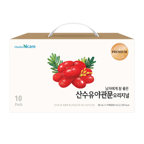 [브랜드전][유통기한임박] 천호엔케어 산수유야관문 오리지널 80ml X 10팩 (소비기한:2026.07.13)