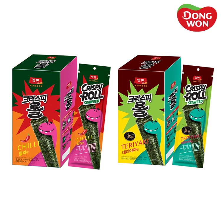 [동원] 양반 김 크리스피롤 2.5g(10입) 데리야끼 2개 + 칠리 2개