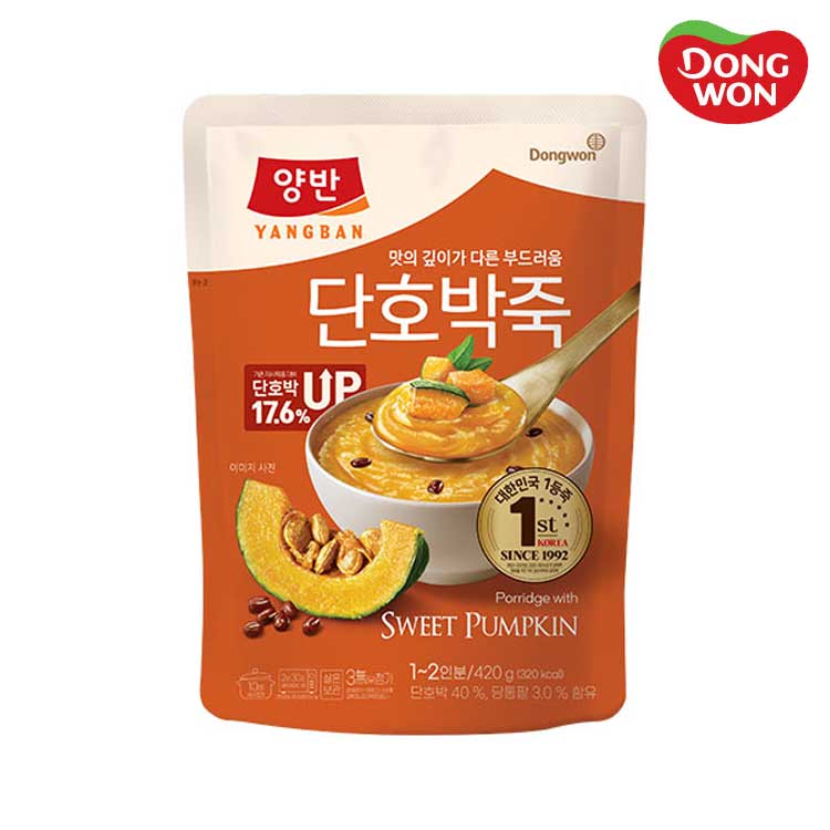 [동원] 양반 단호박죽 420g (파우치) x 6개