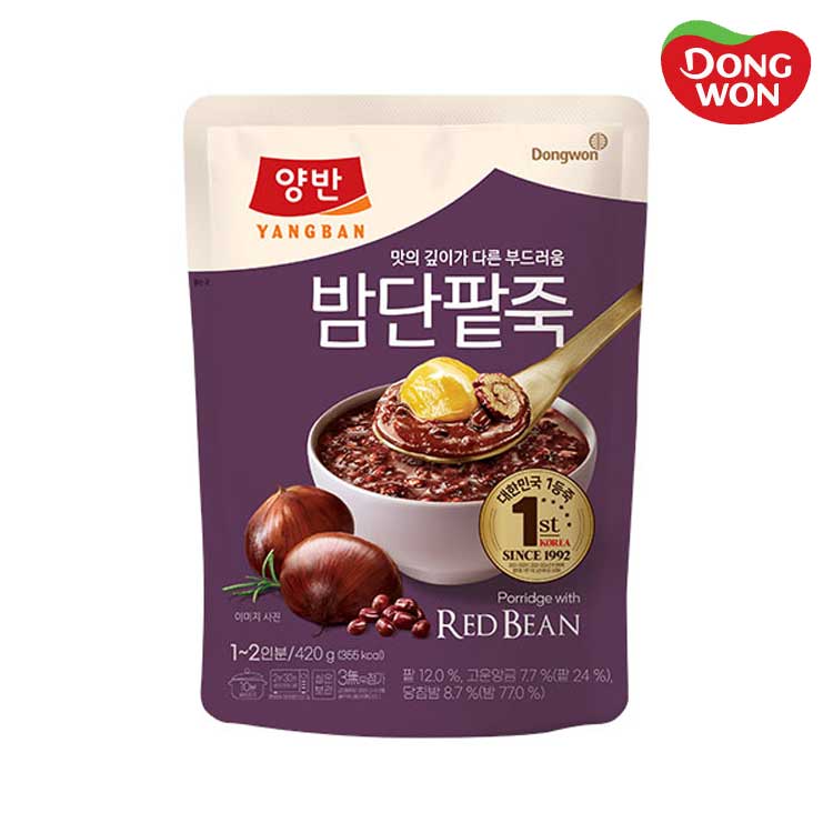 [동원] 양반 밤단팥죽 420g (파우치) x 6개