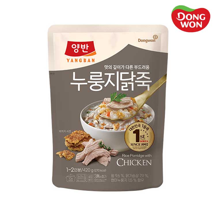 [동원] 양반 누룽지닭죽 420g (파우치) x 6개