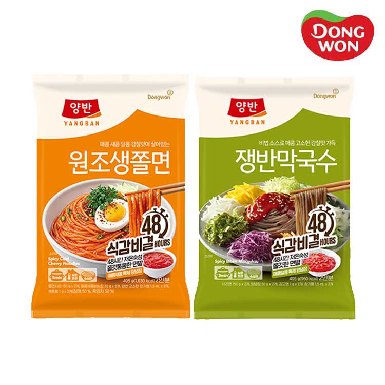 [동원] 양반 원조생쫄면 405g 2개 + 쟁반막국수 405g 2개