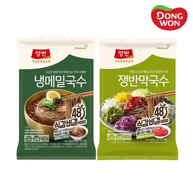 [동원] 양반 냉메밀국수 392g 2개 + 쟁반막국수 405g 2개