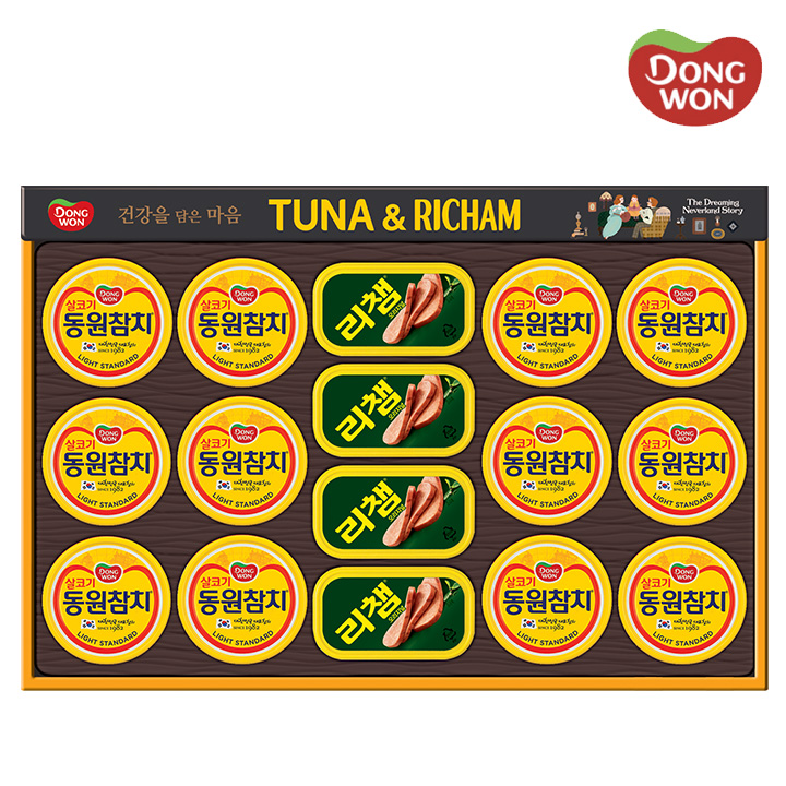 [동원] 튜나리챔 O-48호 라이트스탠다드 85g 12캔 + 리챔 120g 4캔