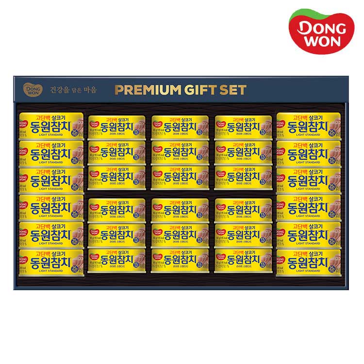 [동원선물세트] 동원참치 프리미엄 M30호 (라이트스탠다드 135g 12캔 + 라이트스탠다드 90g 18캔)
