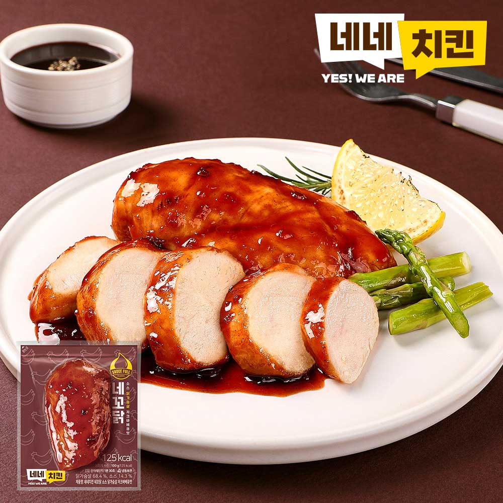 [네네치킨] 소스 닭가슴살 저크바베큐맛 5팩