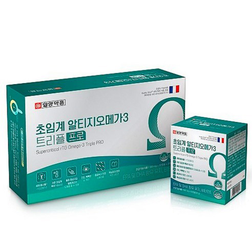 [일양약품] 초임계 알티지오메가3 트리플프로 120캡슐(500mg x 60캡슐 x 2세트)
