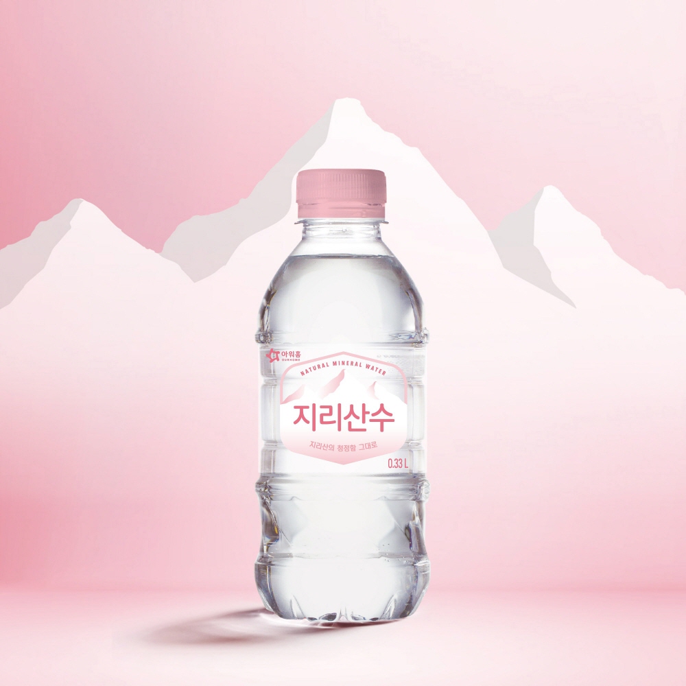 [아워홈] 지리산수 핑크 미니 생수 330ml (40병/60병/80병)