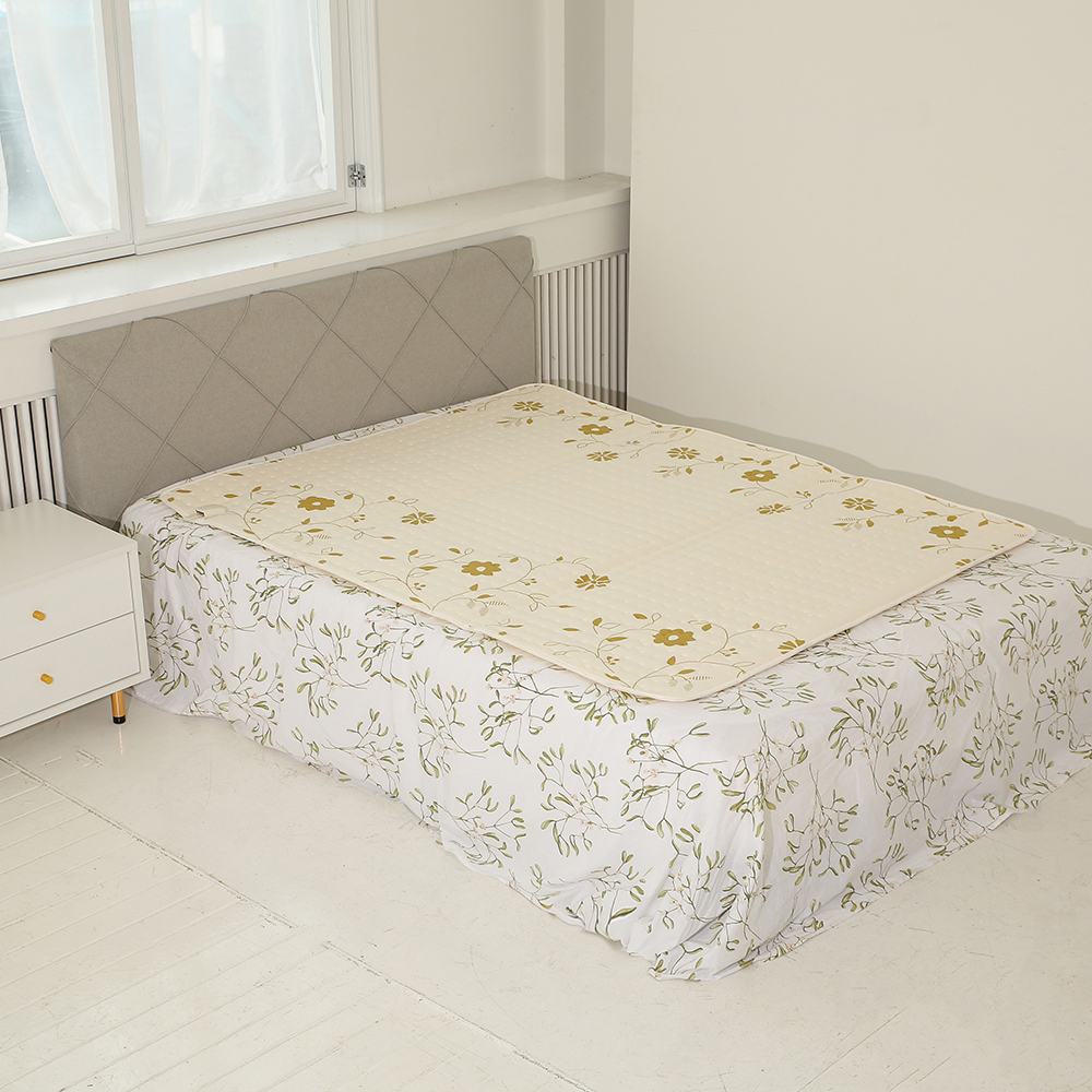 [특별할인][뉴 한일의료기] 골드 플라워 탄소무전자 (순면 워셔블) 중형(싱글) 95X175 안심전기요 전기장판