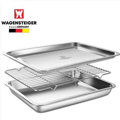 [바겐슈타이거] 사각 스텐 트레이 세트 35.5cm (no.03)