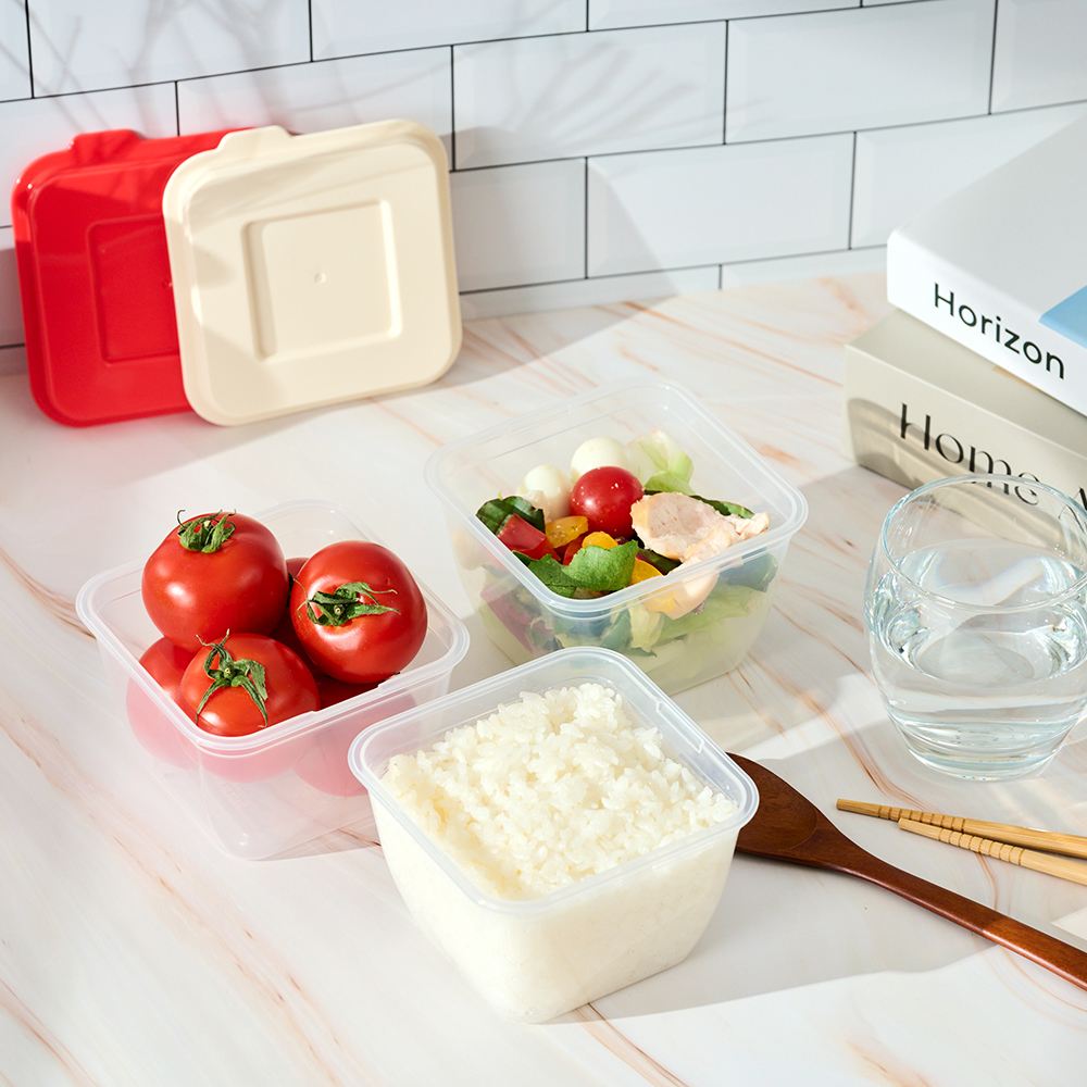[스토에버] 냉동밥 보관용기 홈밥 12P / 아이보리 6조+레드 6조